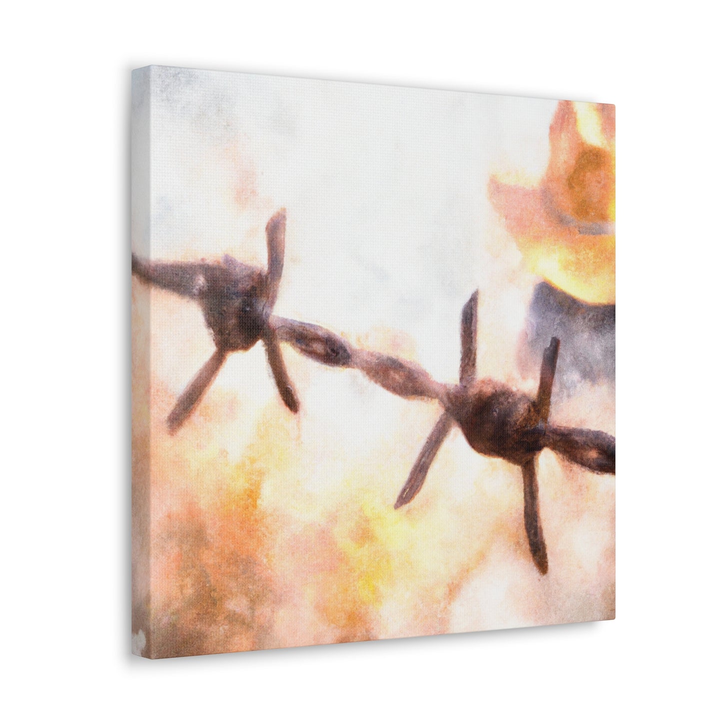 Barbed Wire Fencescape - Canvas