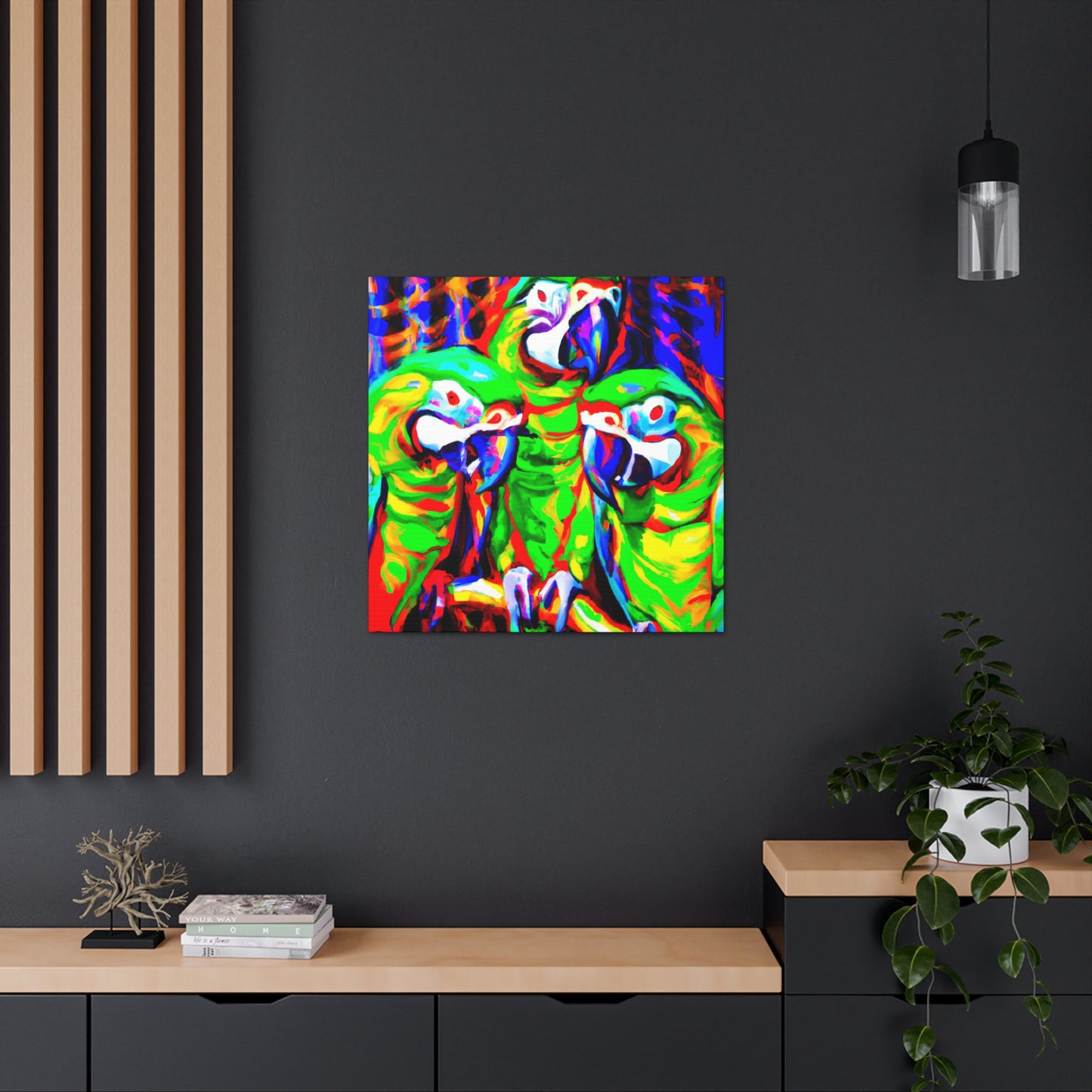 Parrots of the Amazon - Canvas