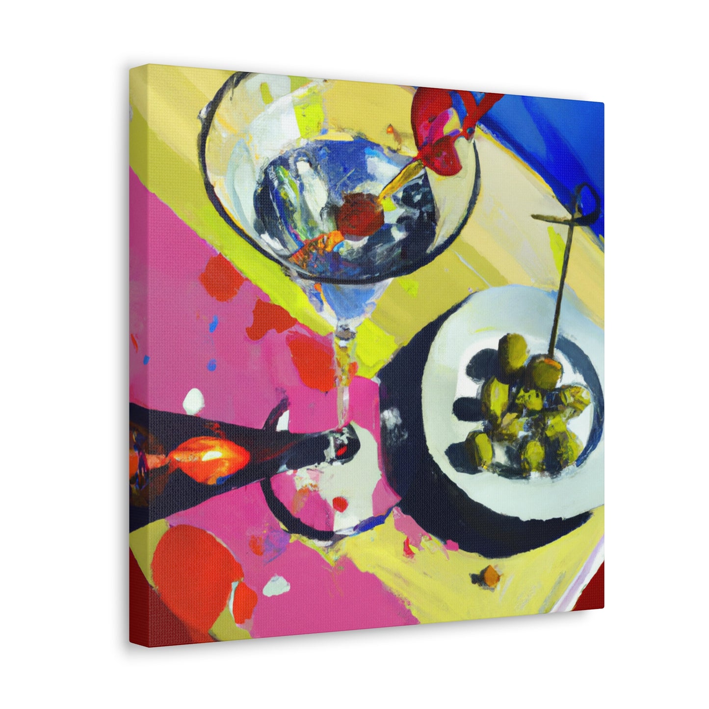 Sipping with Martini Delight - Canvas