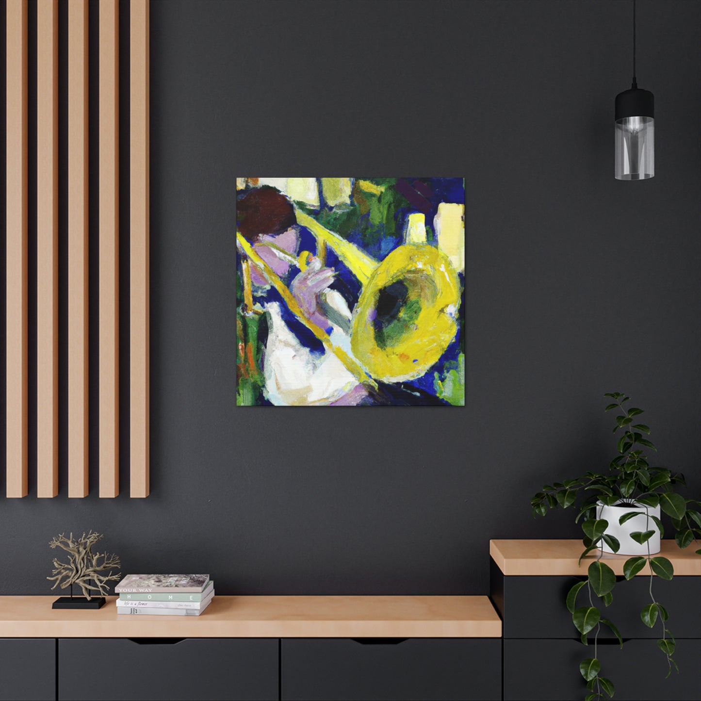 Trombone in Abstraction - Canvas