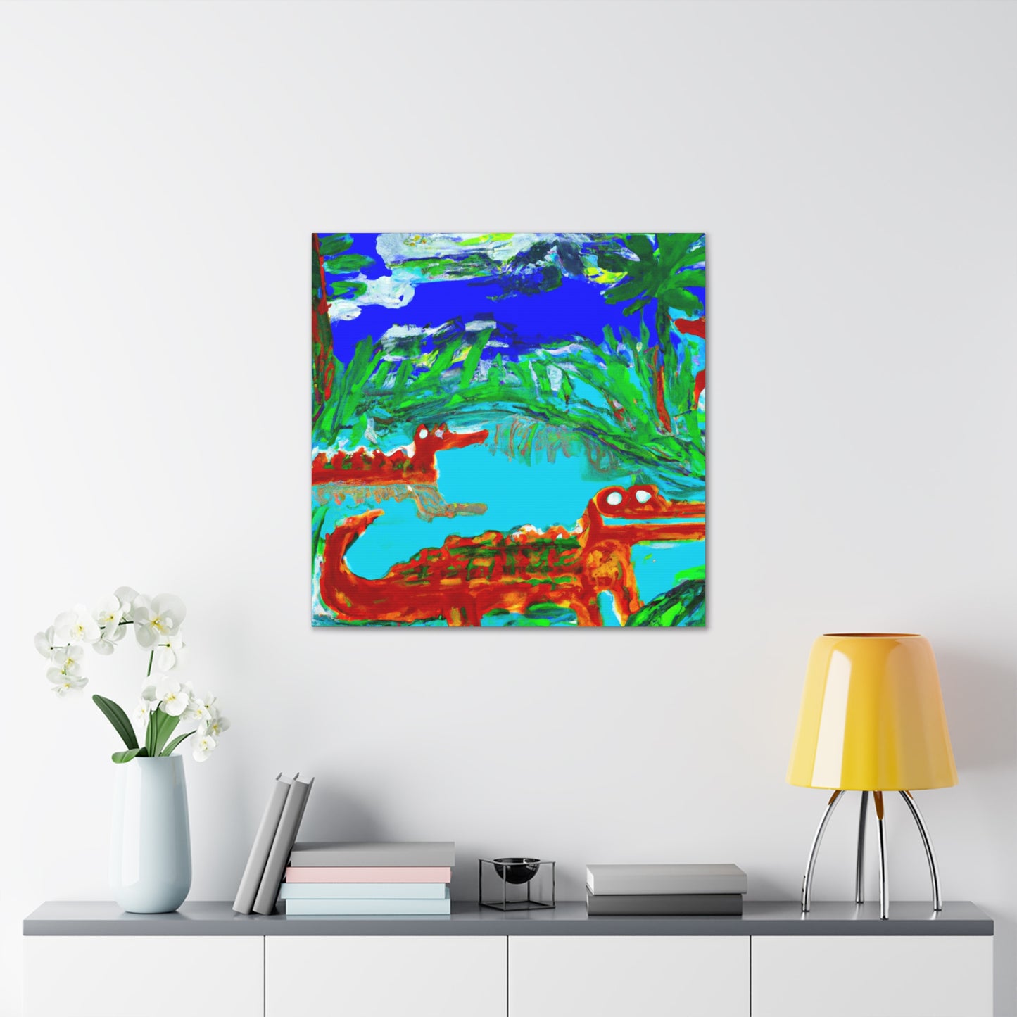 Crocodile in Expressionism - Canvas