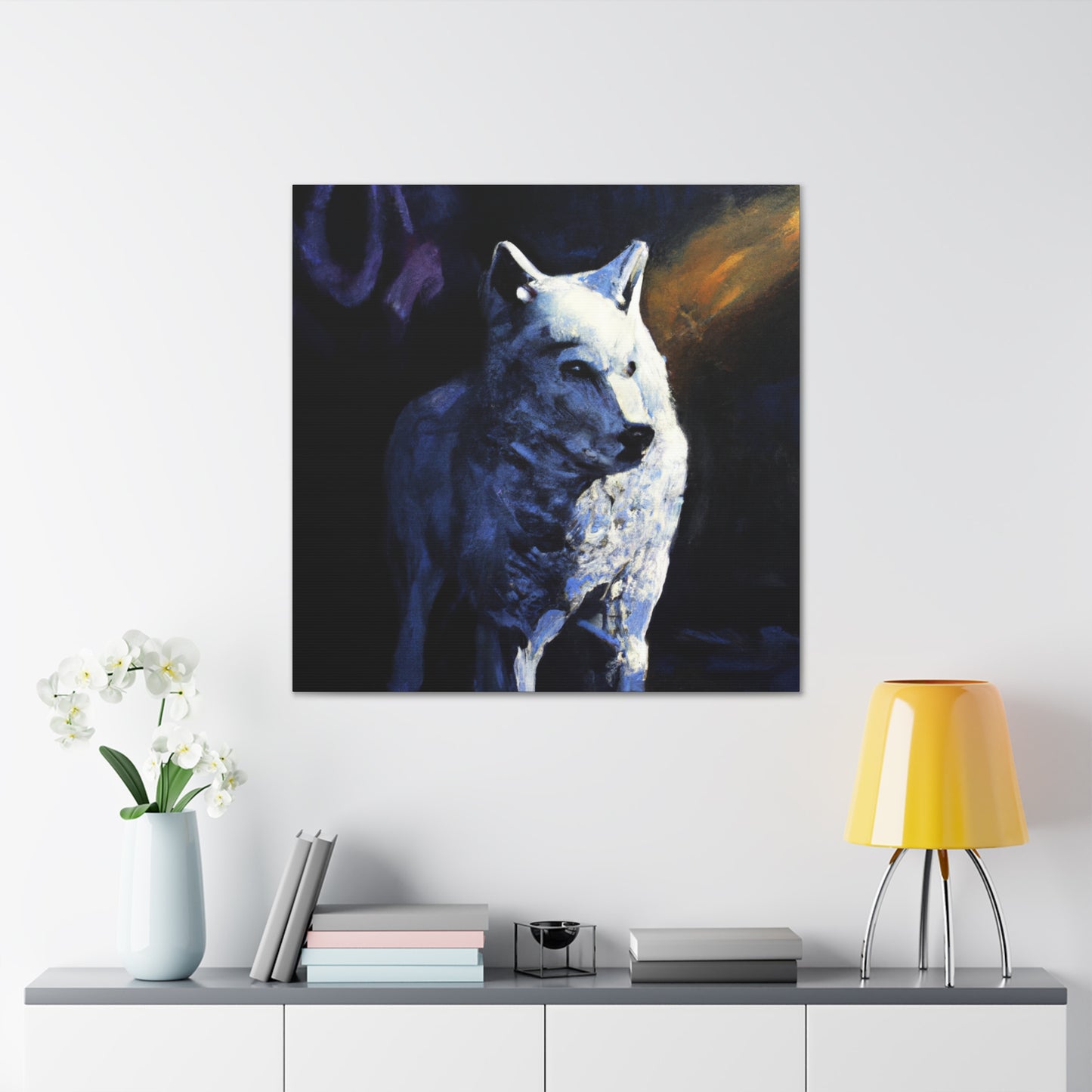 Arctic Wolf Snowscape - Canvas