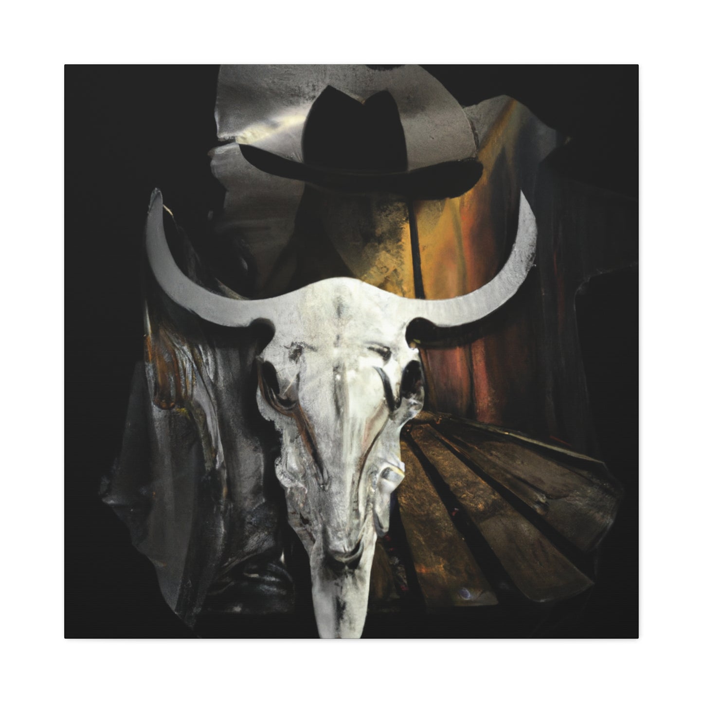 "Cow Skull Lone Survivor" - Canvas