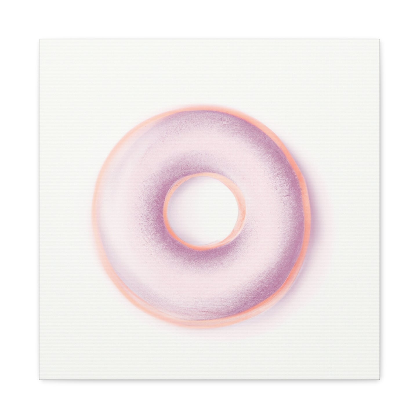 "Minimalist Doughnut Dream" - Canvas