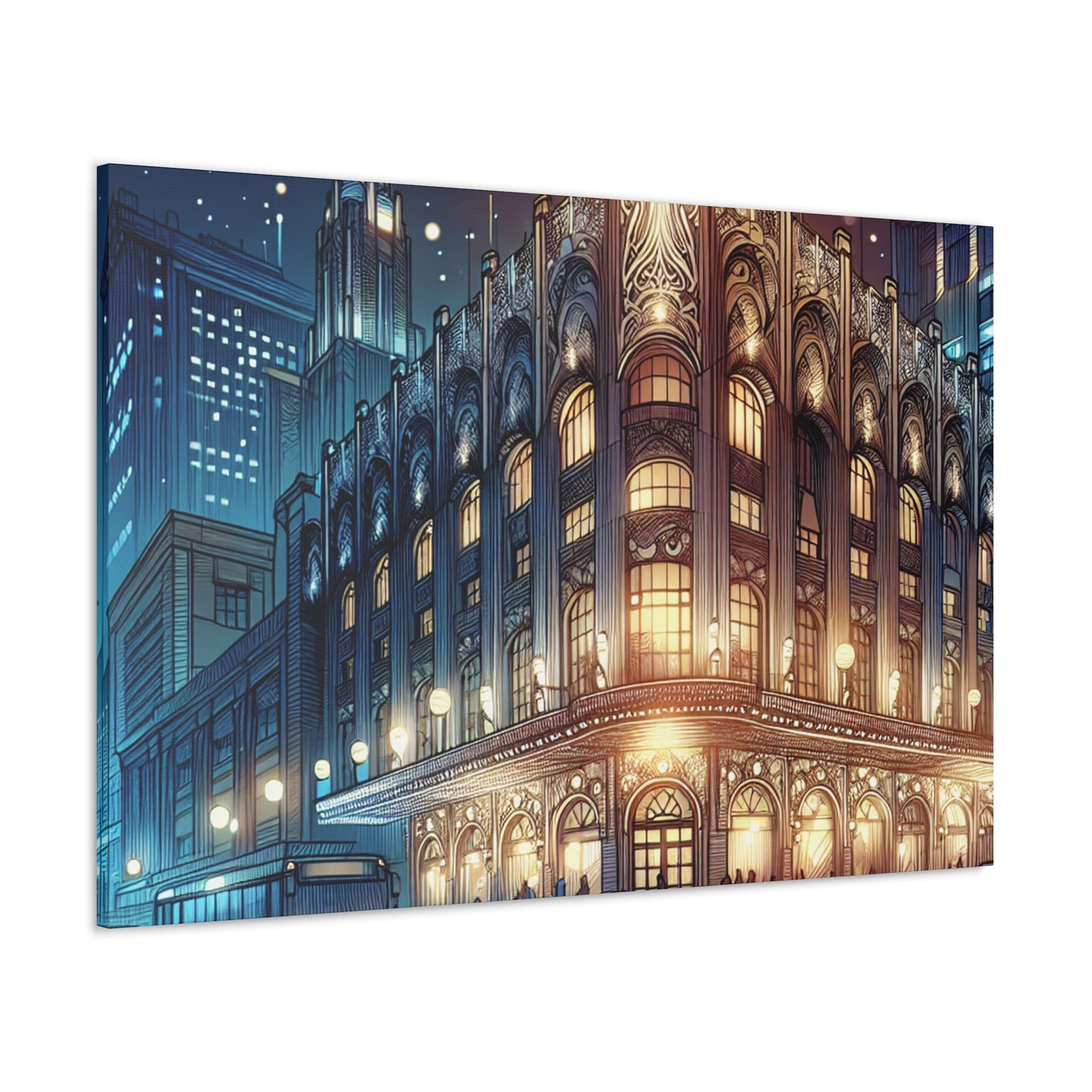 Moonlit Metropolis Magic - Canvas