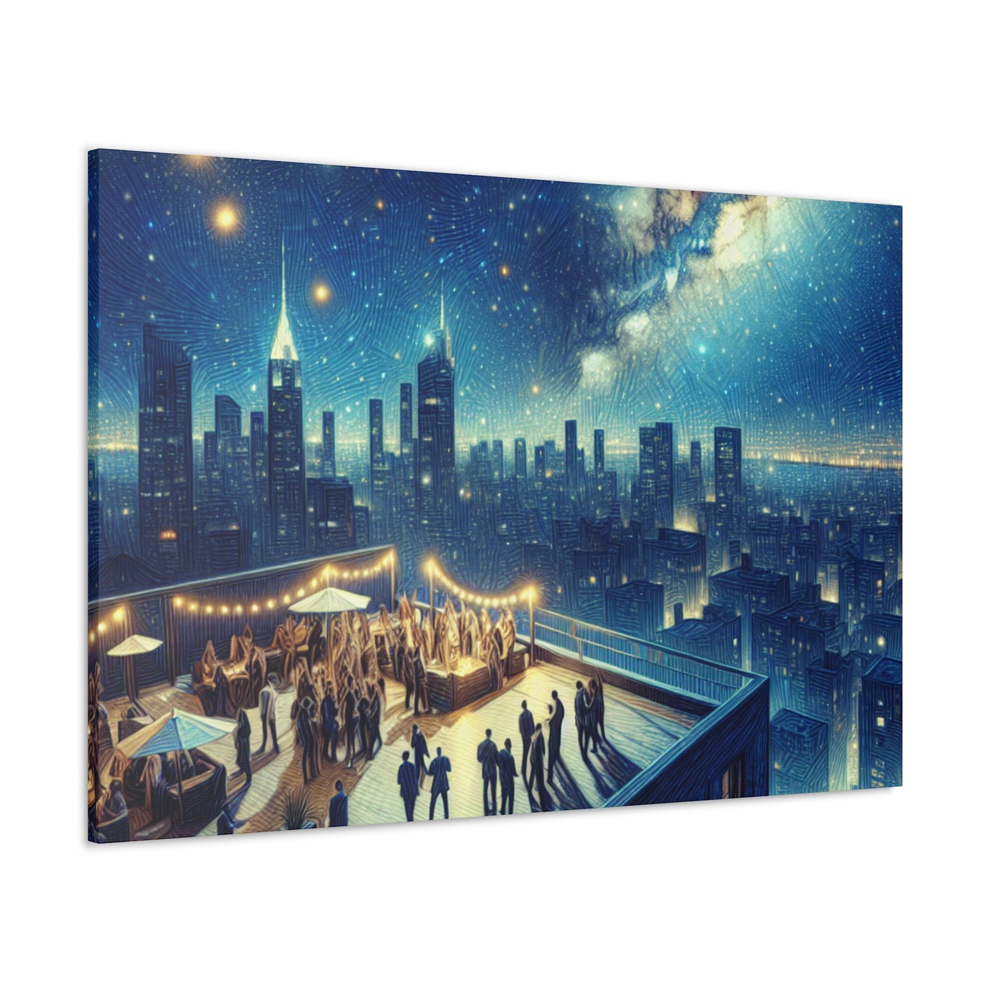 Majestic Rooftop Revelry - Canvas