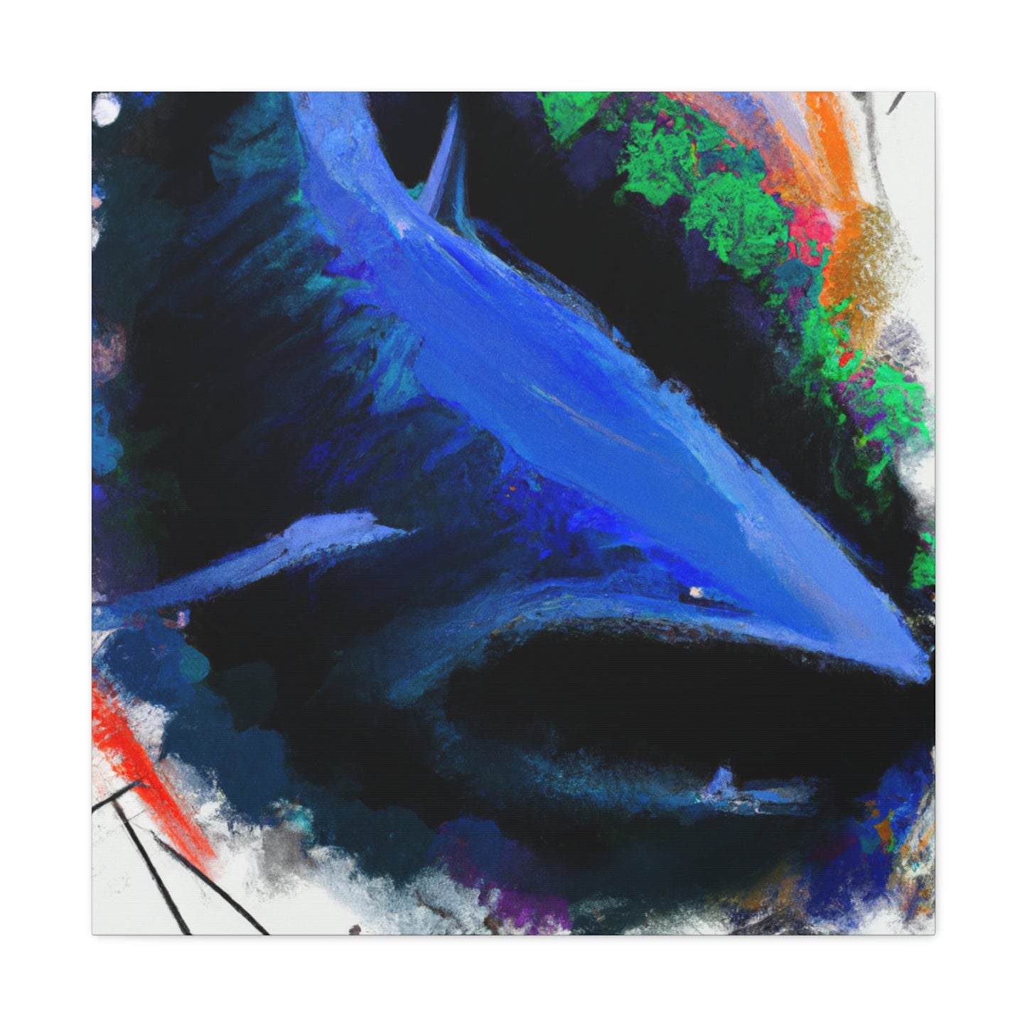 "Shark In Turbulence" - Canvas