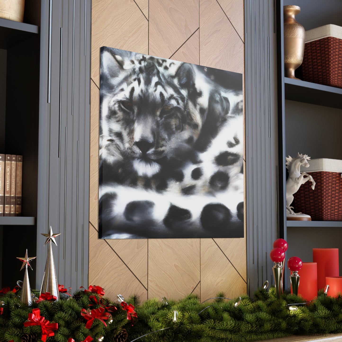 Snow Leopard Majesty - Canvas