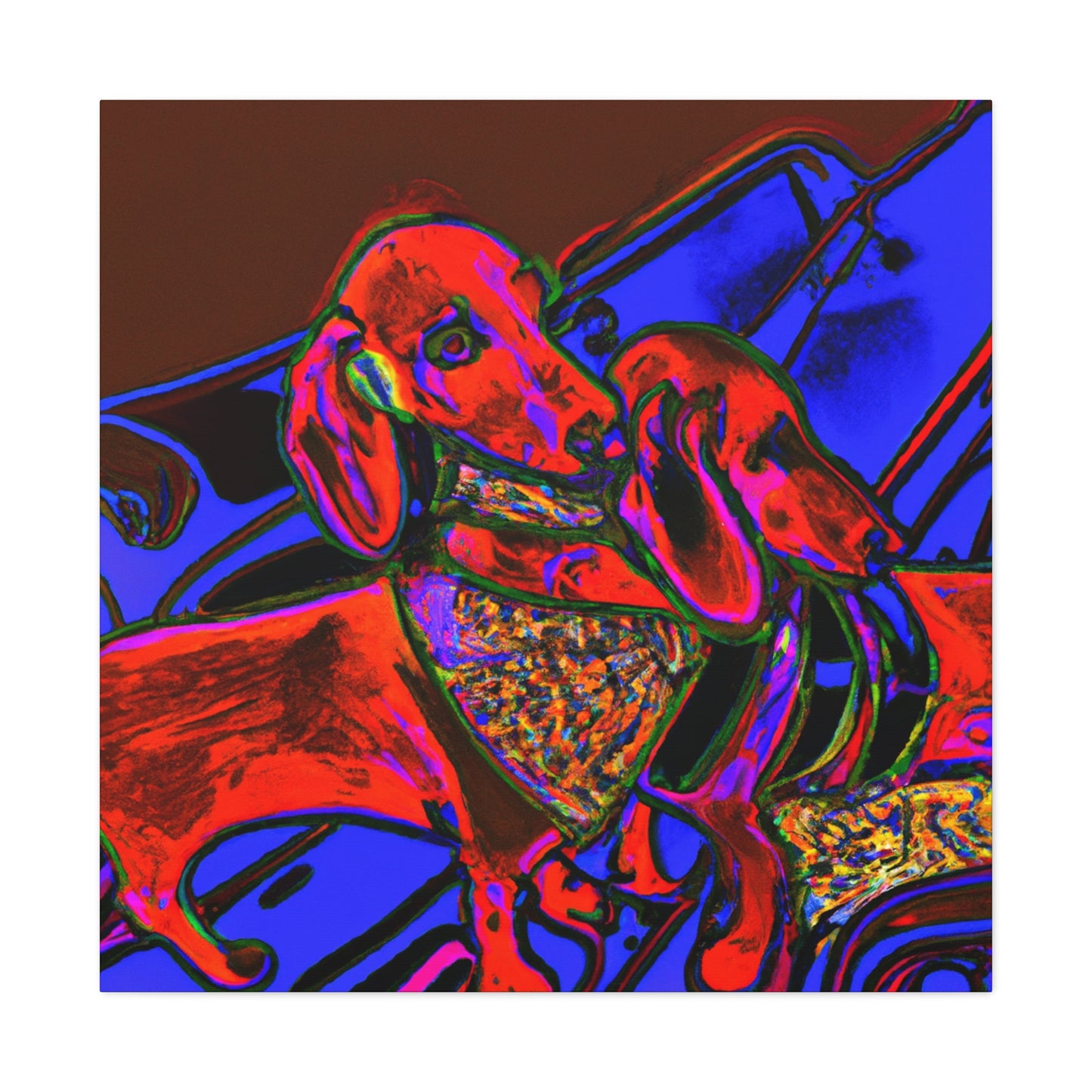 Dachshunds in Expressionism - Canvas