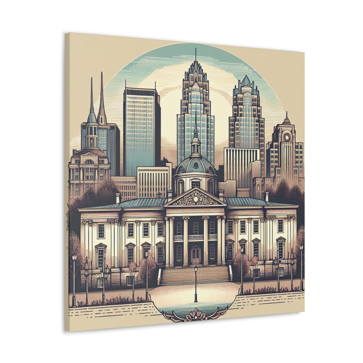 Southern Elegance Unveiled - Canvas