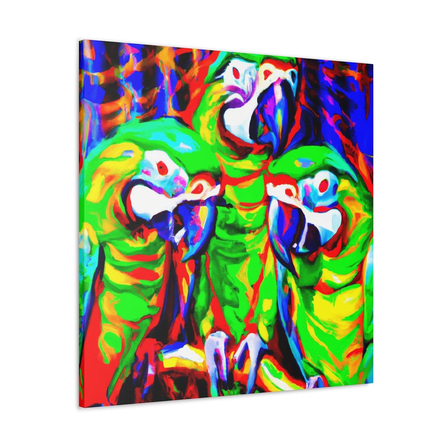 Parrots of the Amazon - Canvas