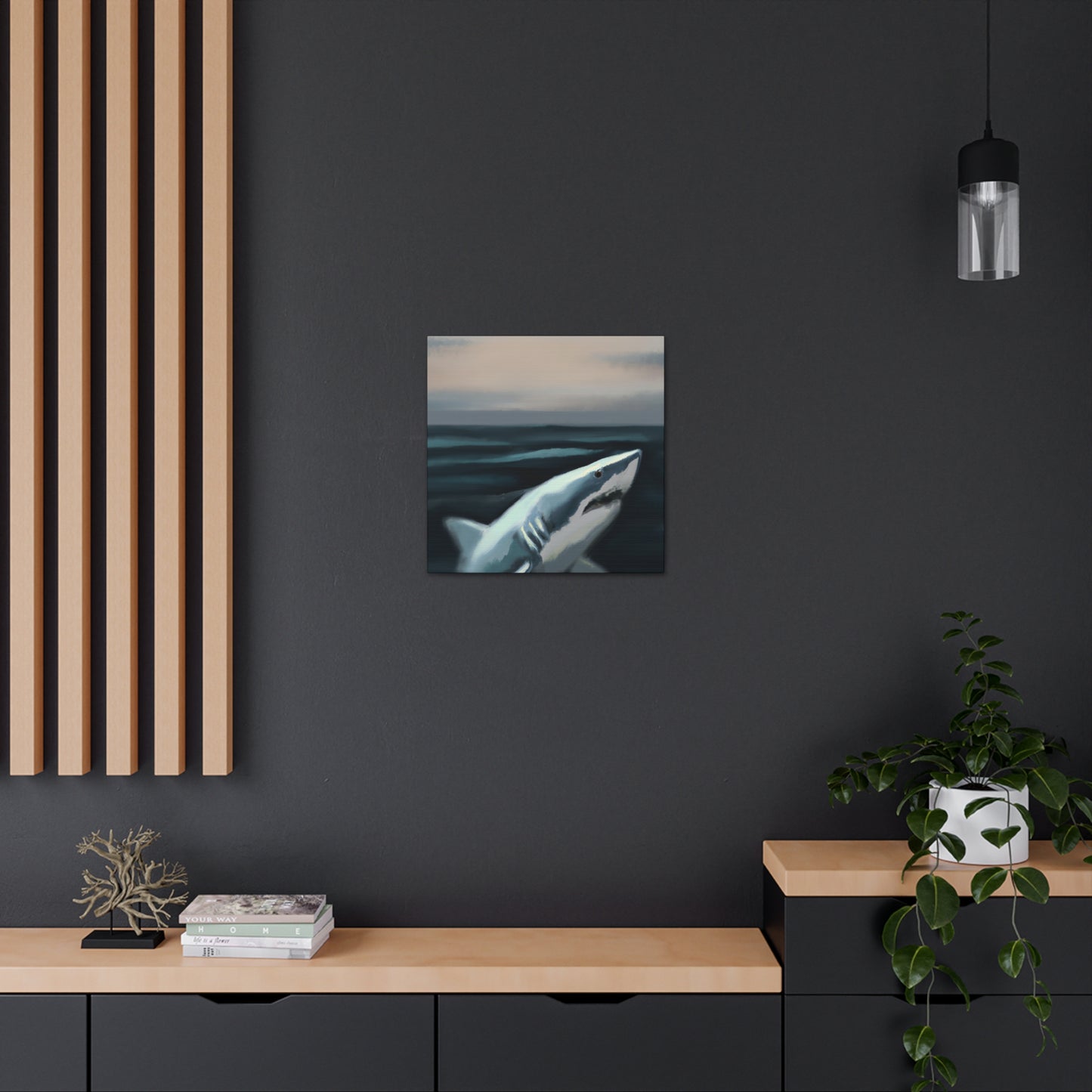 Great White Mystery. - Canvas