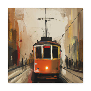 Tram in Motion Painting - Canvas