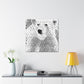 "Polar Bear Pointillism" - Canvas