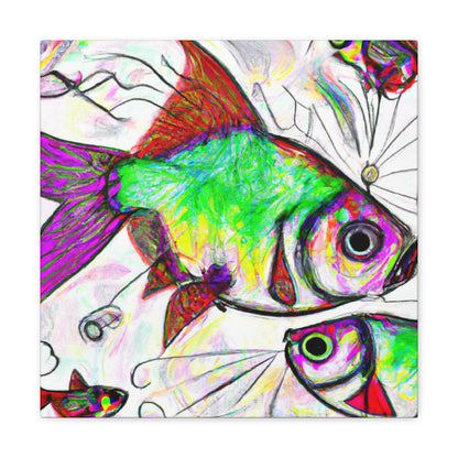 "Rainbow Fish Dreamscape" - Canvas