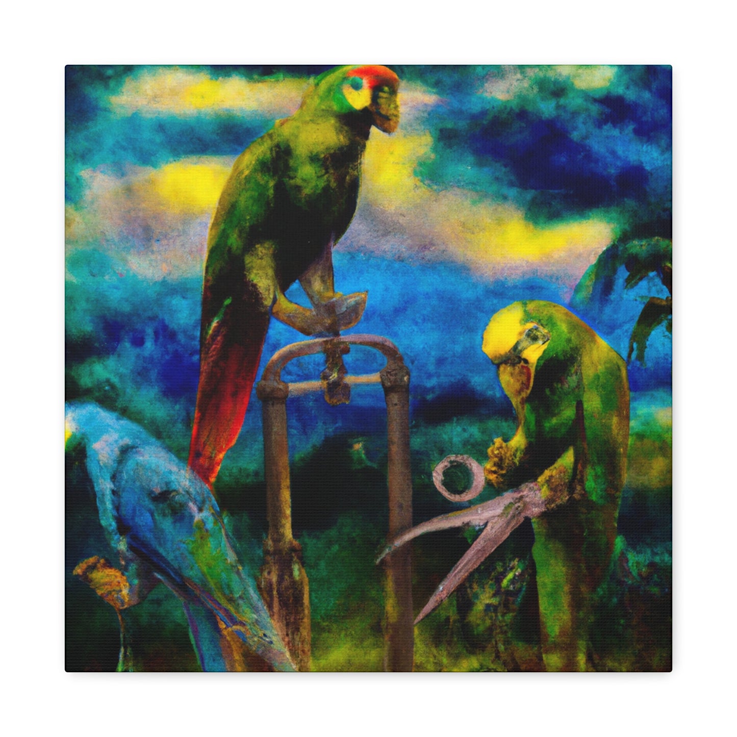 Amazon Parrot Dreams. - Canvas