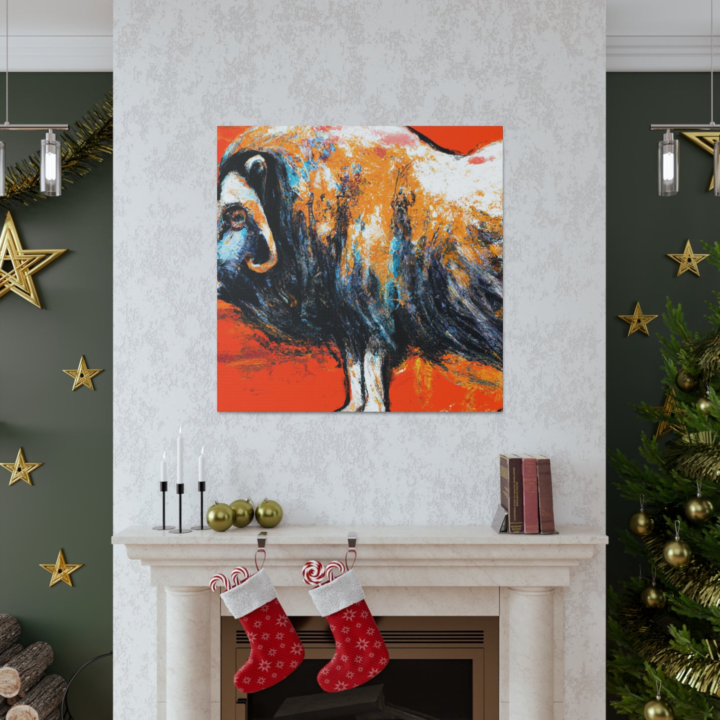 Musk Ox Epic Struggle - Canvas