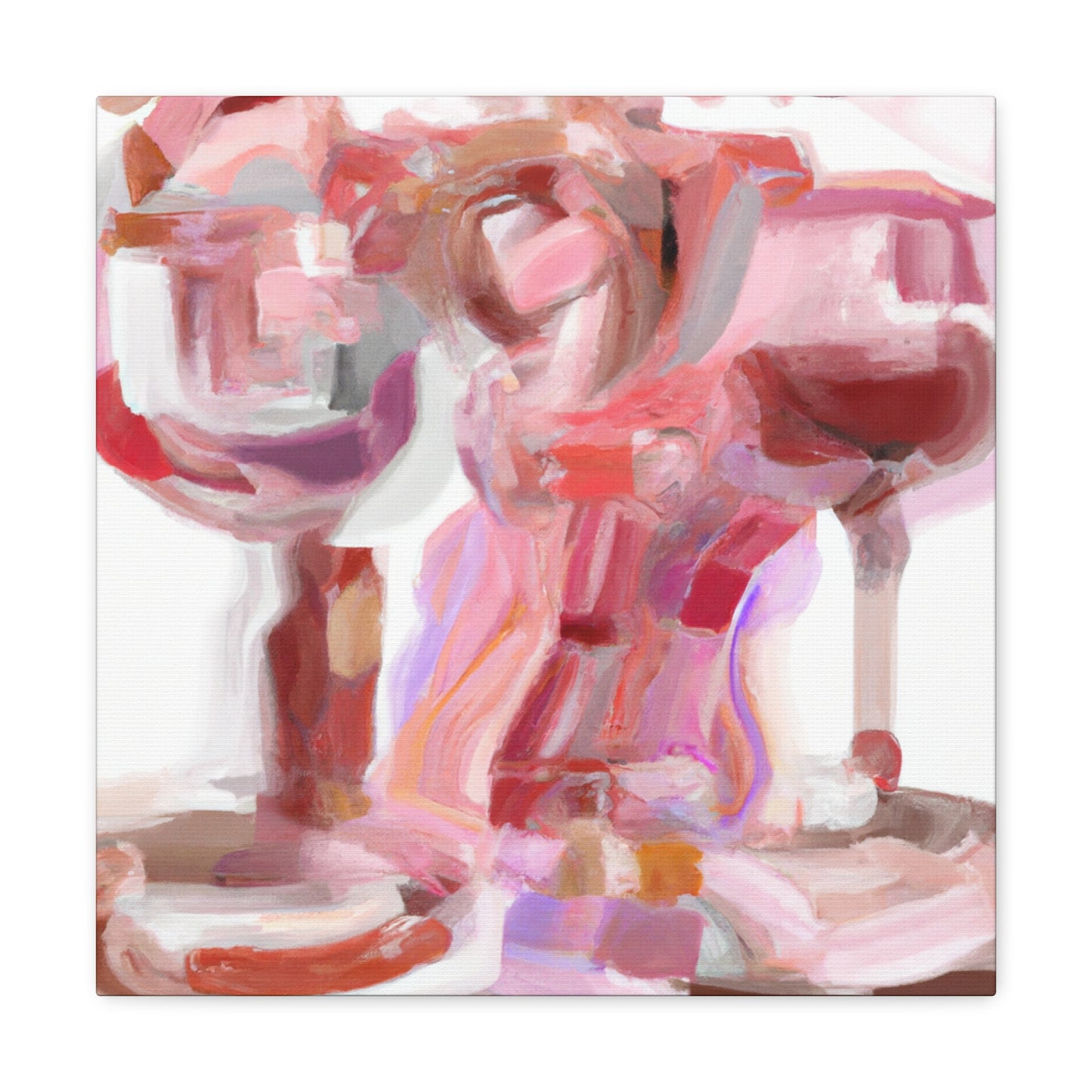 "Vintage Wine Expressionism" - Canvas