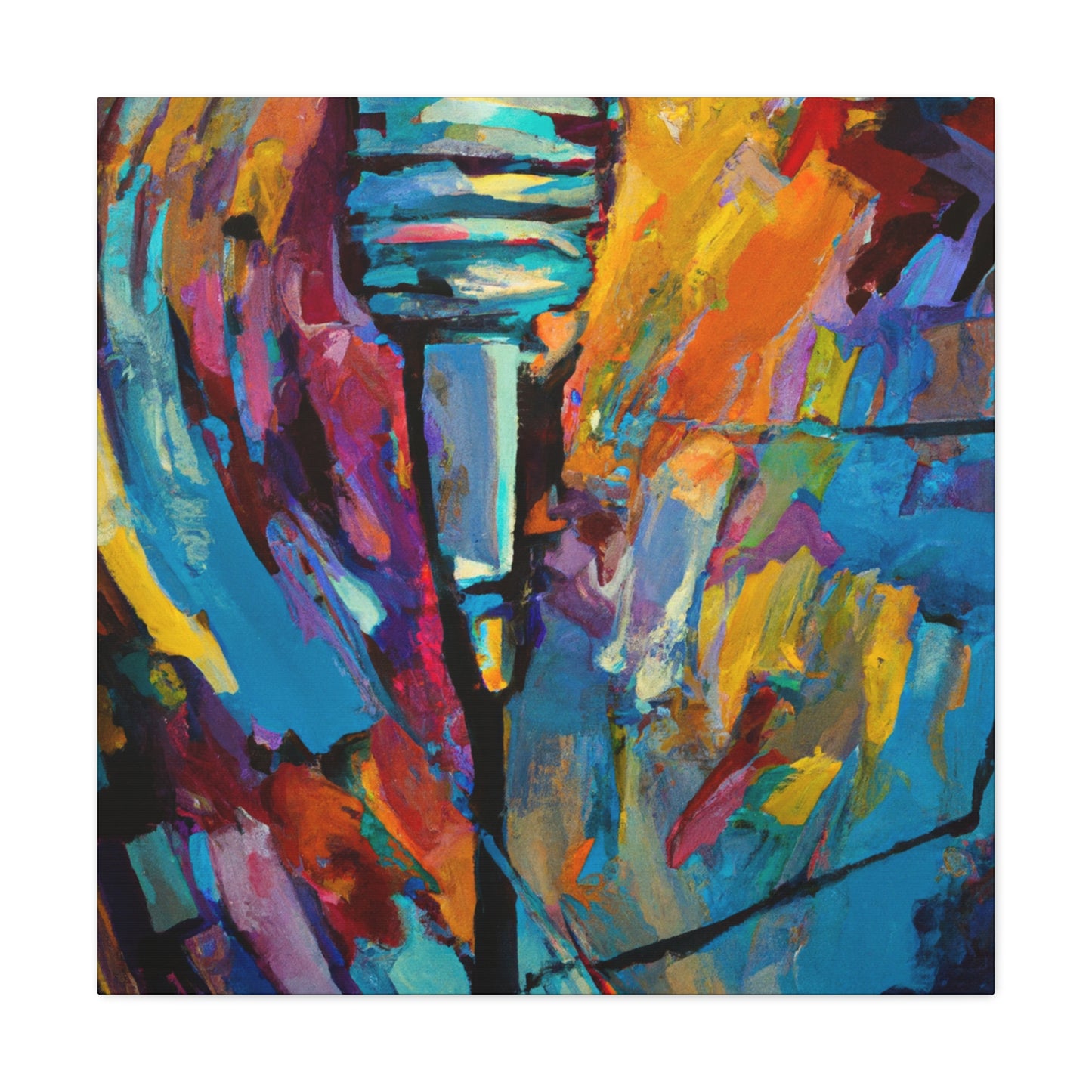 "Vocal Expressionism Microphone" - Canvas