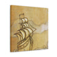 "Ship at Dusk Horizon" - Canvas