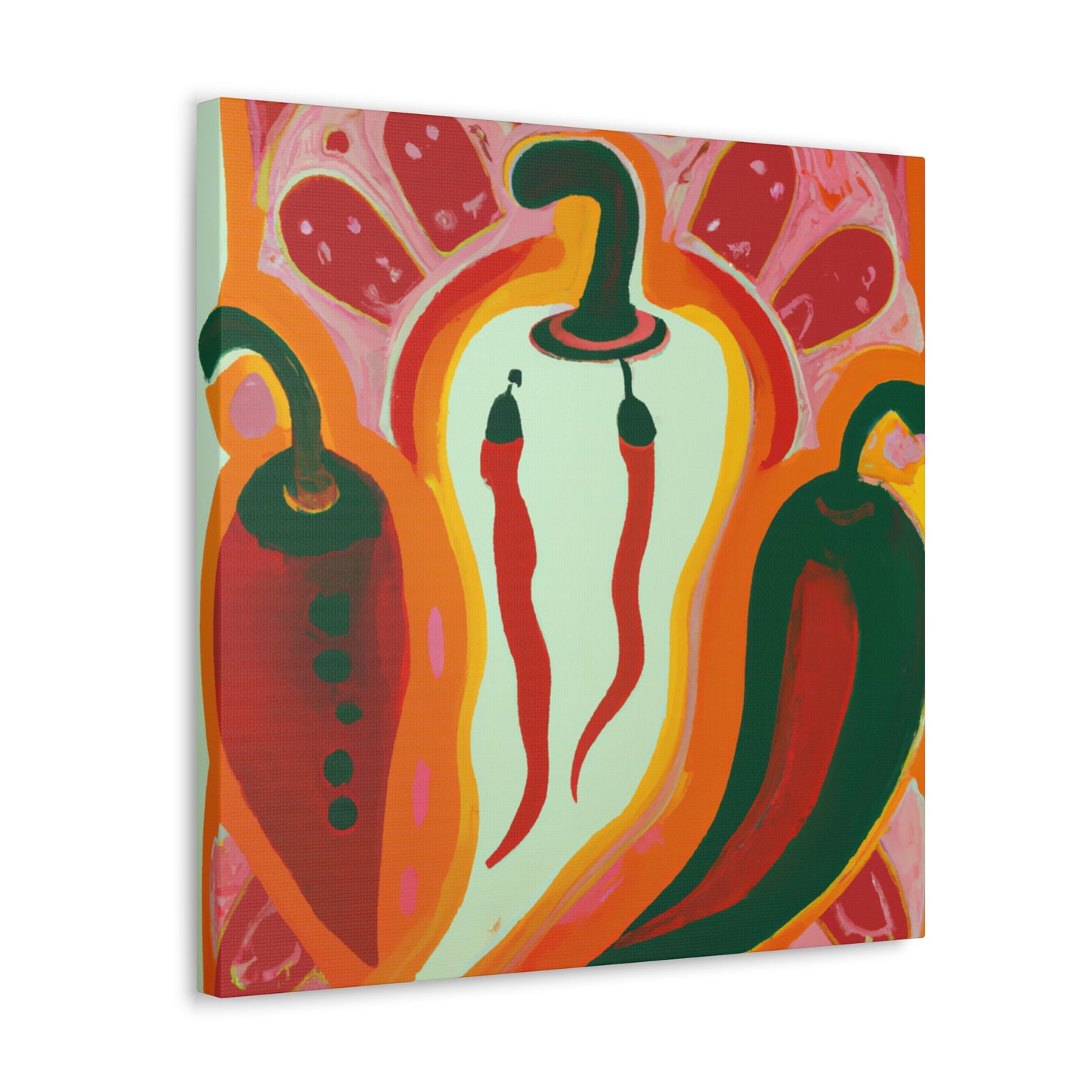 "Colorful Harvest Peppers" - Canvas