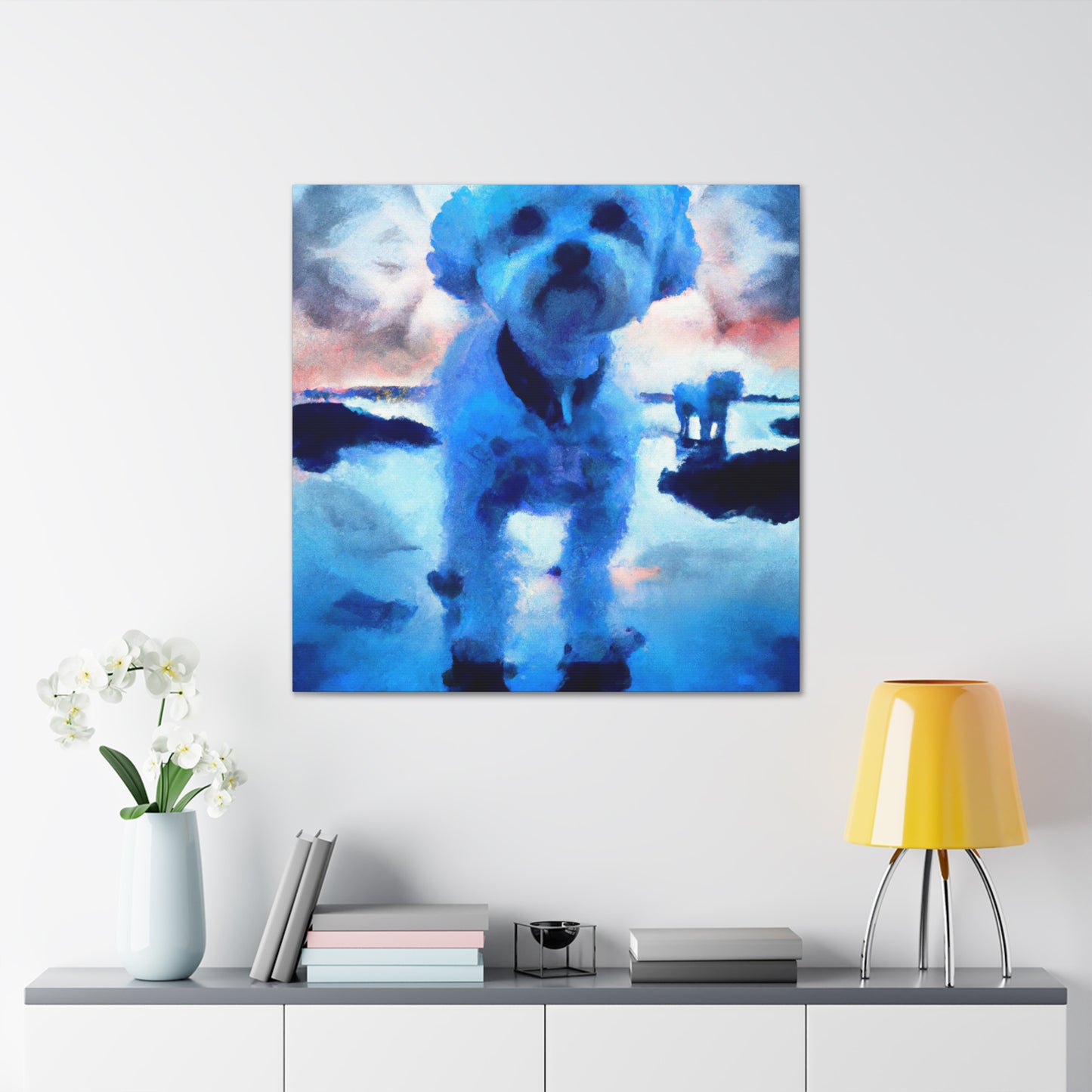 "Bichon Frise Bloom" - Canvas