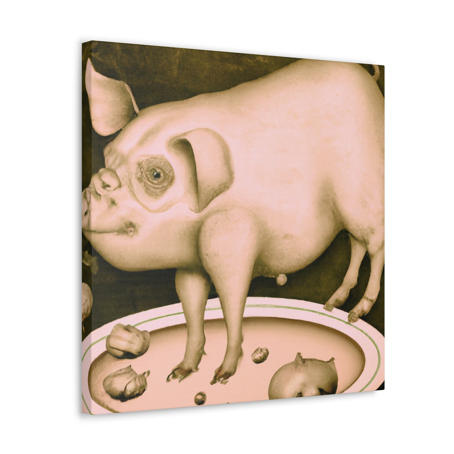 Pig with Grandeur. - Canvas