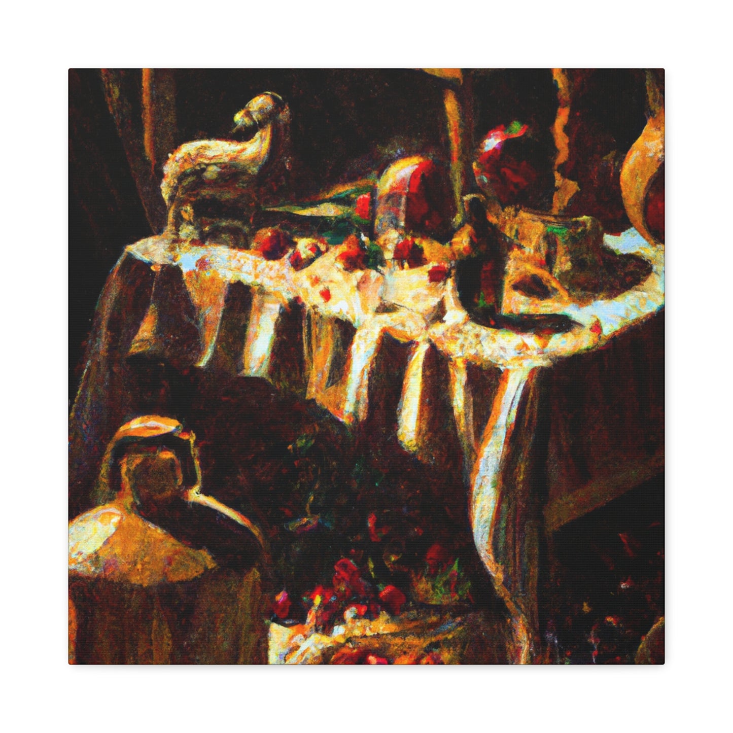 "Holy Night Manger Scene" - Canvas