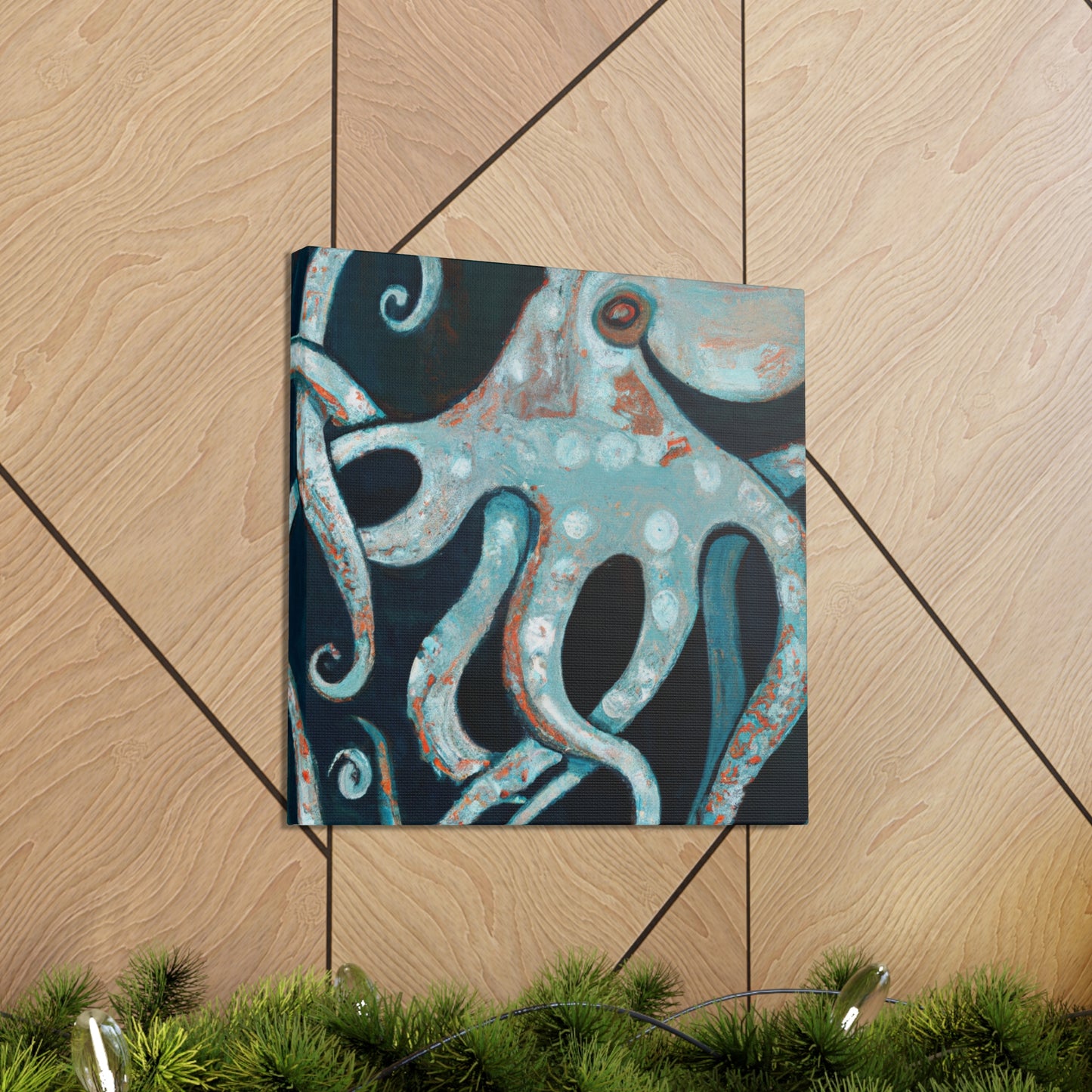 "Octopus in Art Deco". - Canvas