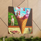 "Ice Cream Dreamscape" - Canvas