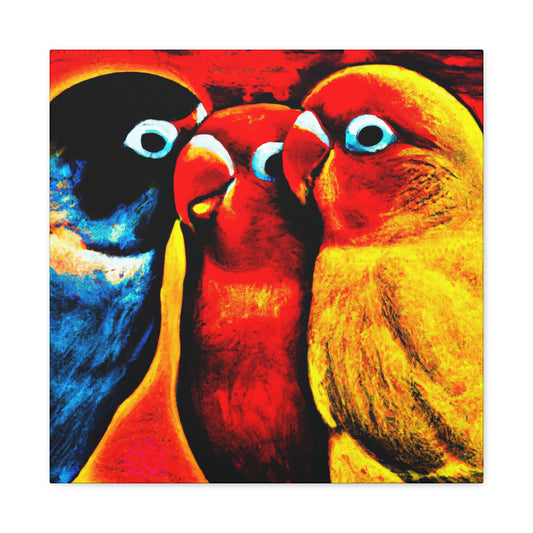 Loving Birds Together - Canvas