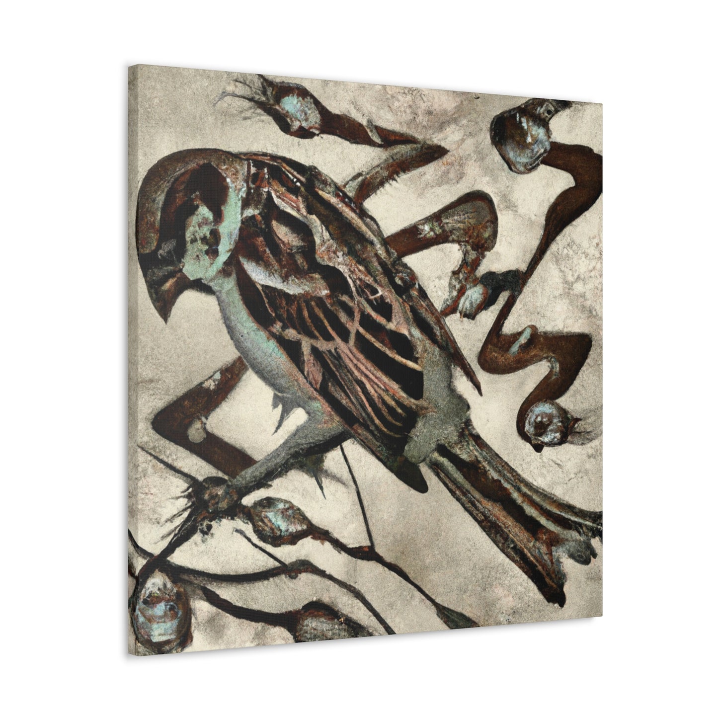 Singing Song Sparrow - Canvas