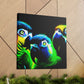 Parrots of Senegal. - Canvas