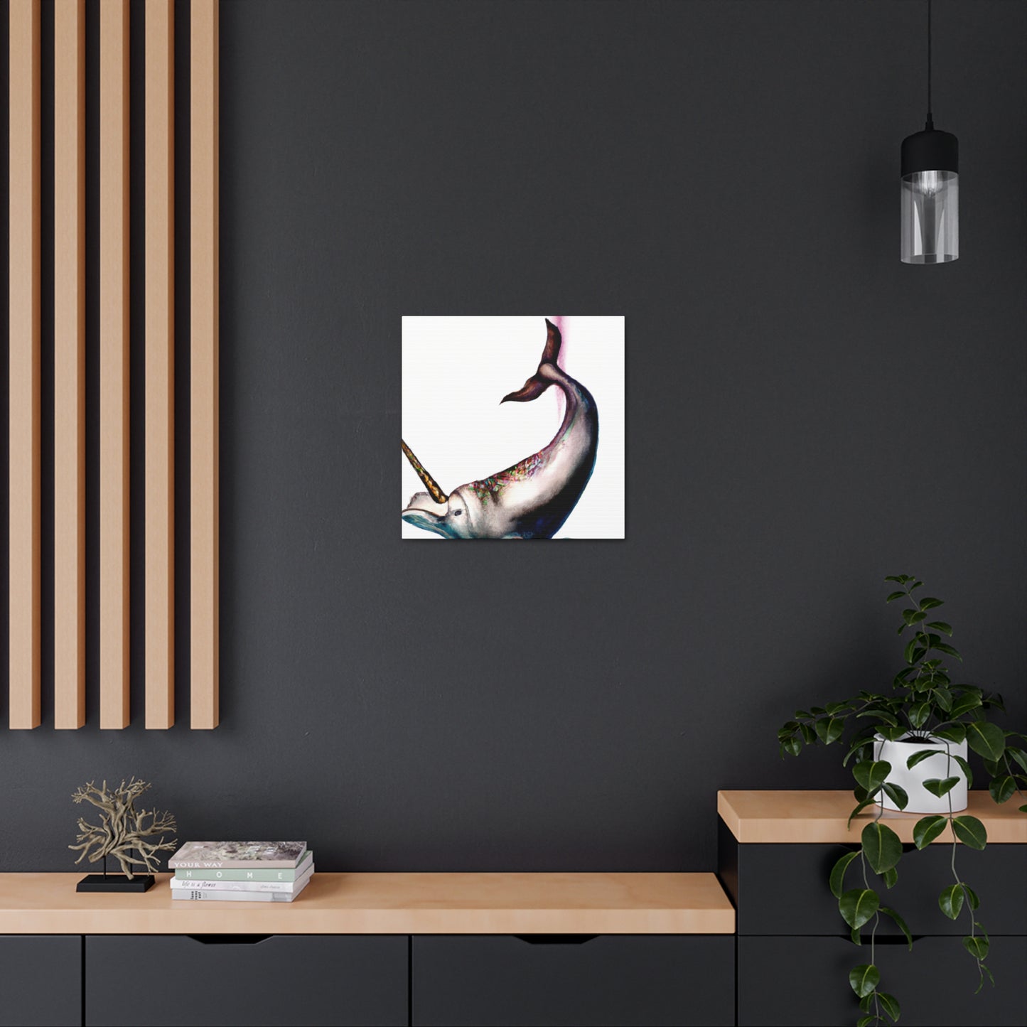 "Mysterious Narwhal Painting" - Canvas