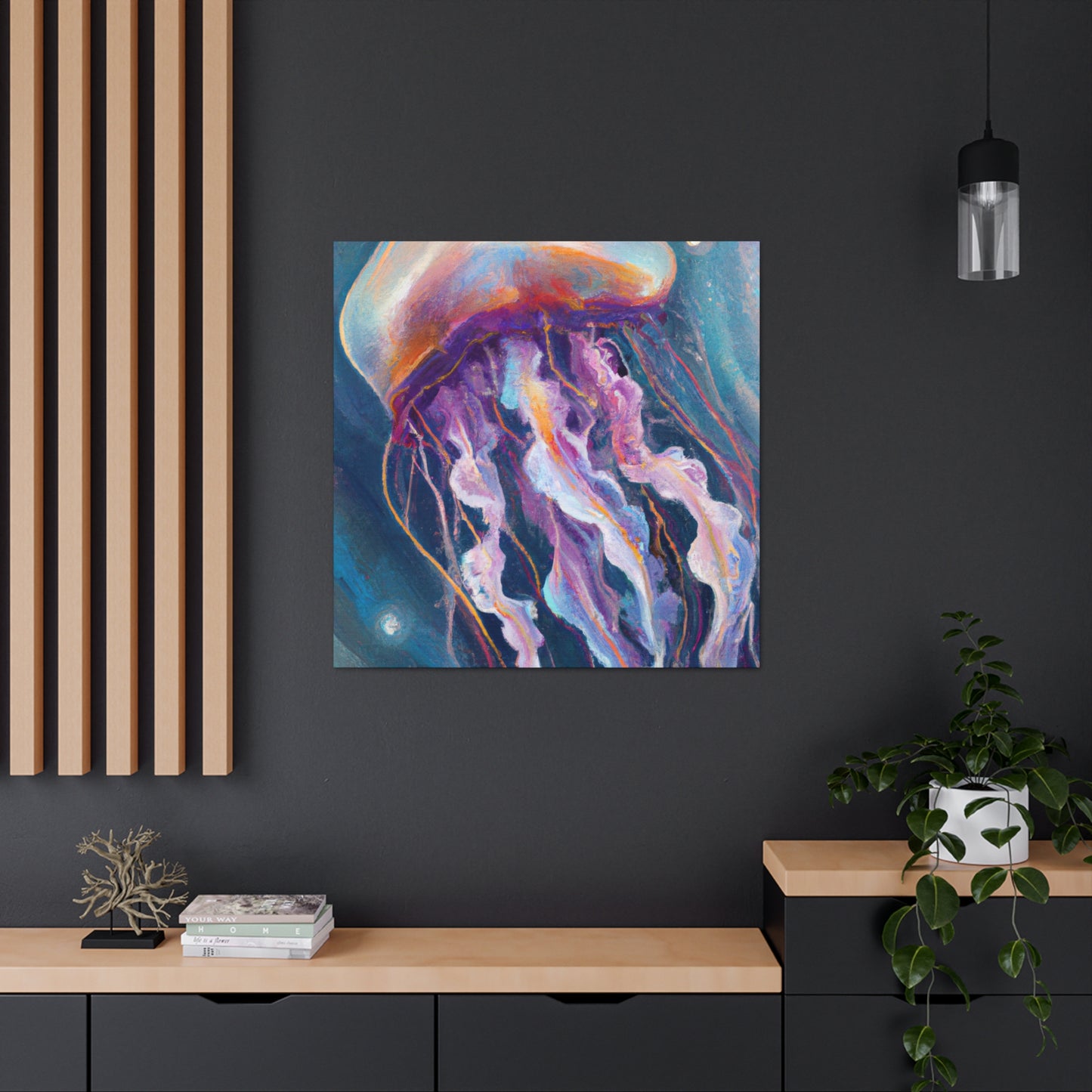 "Jellyfish in Art Deco" - Canvas