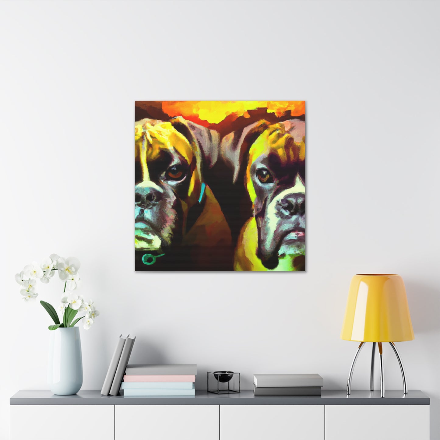 Boxer in the Ring - Canvas