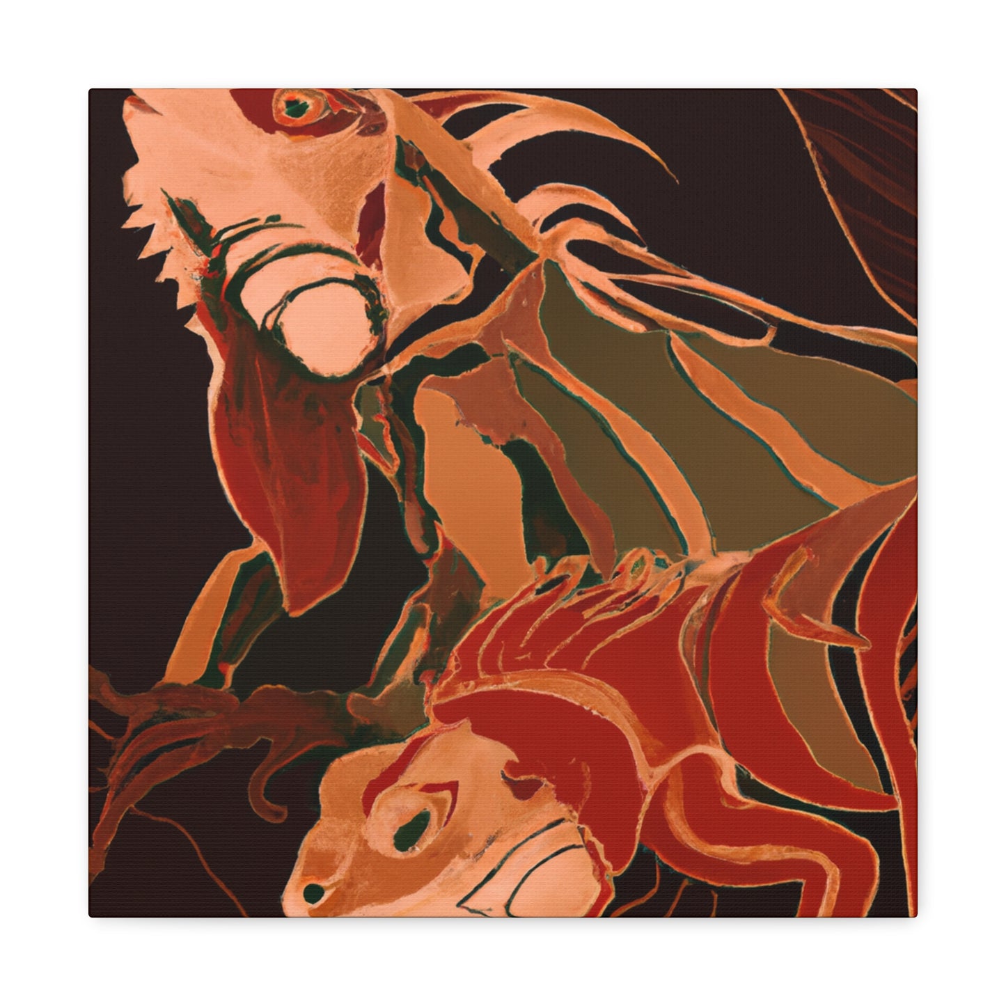 Iguanas in Art Deco - Canvas