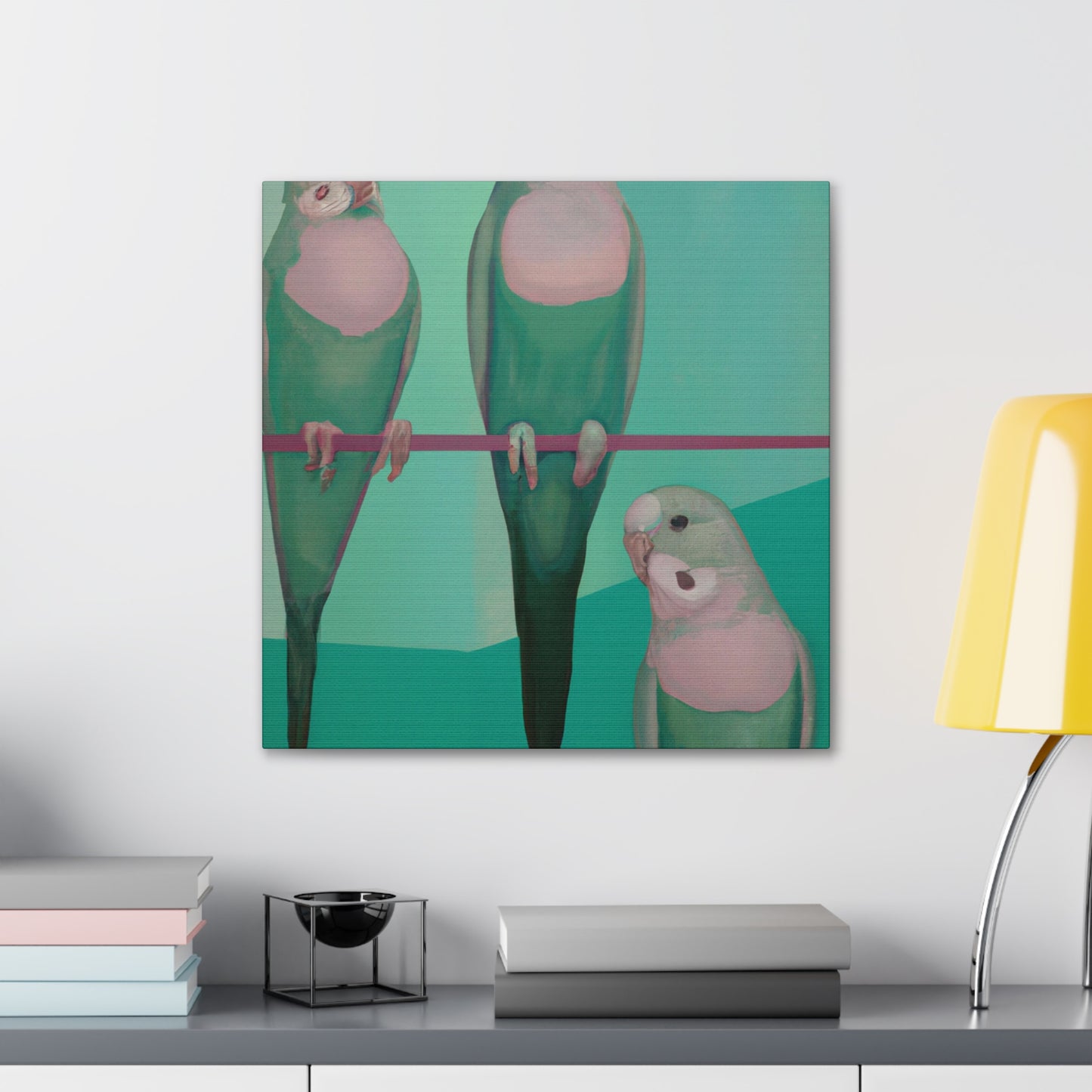 Parakeets in Twilight - Canvas