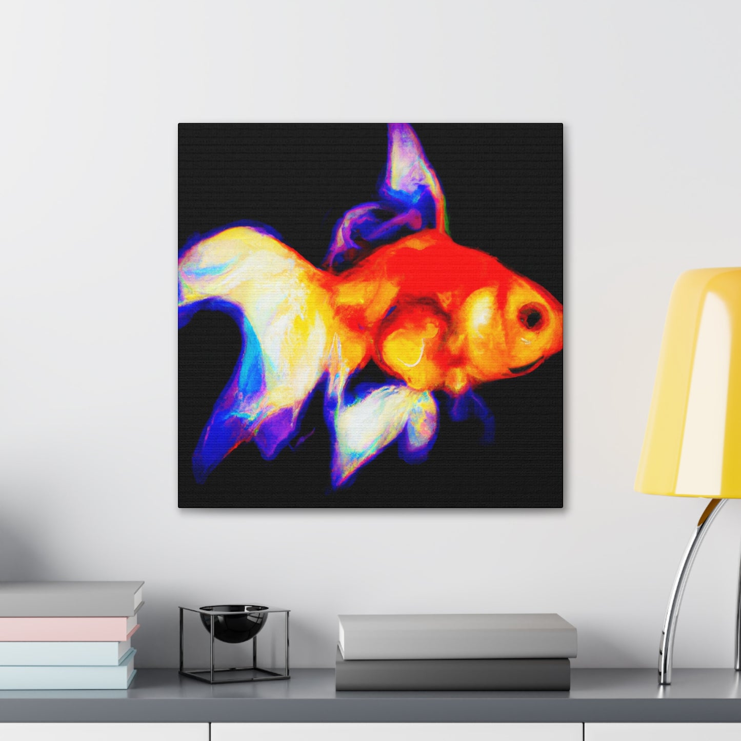 "Golden Fish Delight" - Canvas