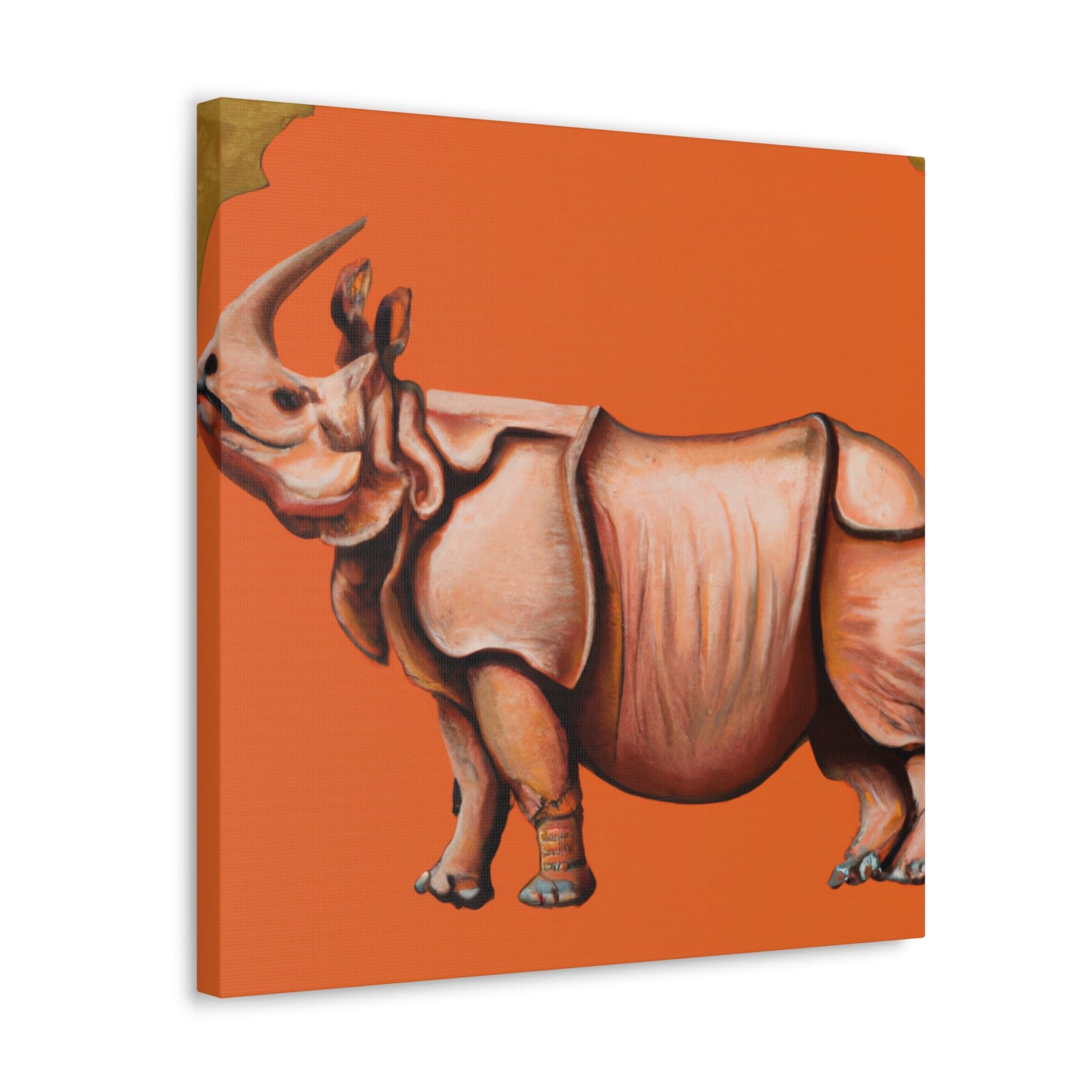 Majestic Indian Rhinoceros - Canvas