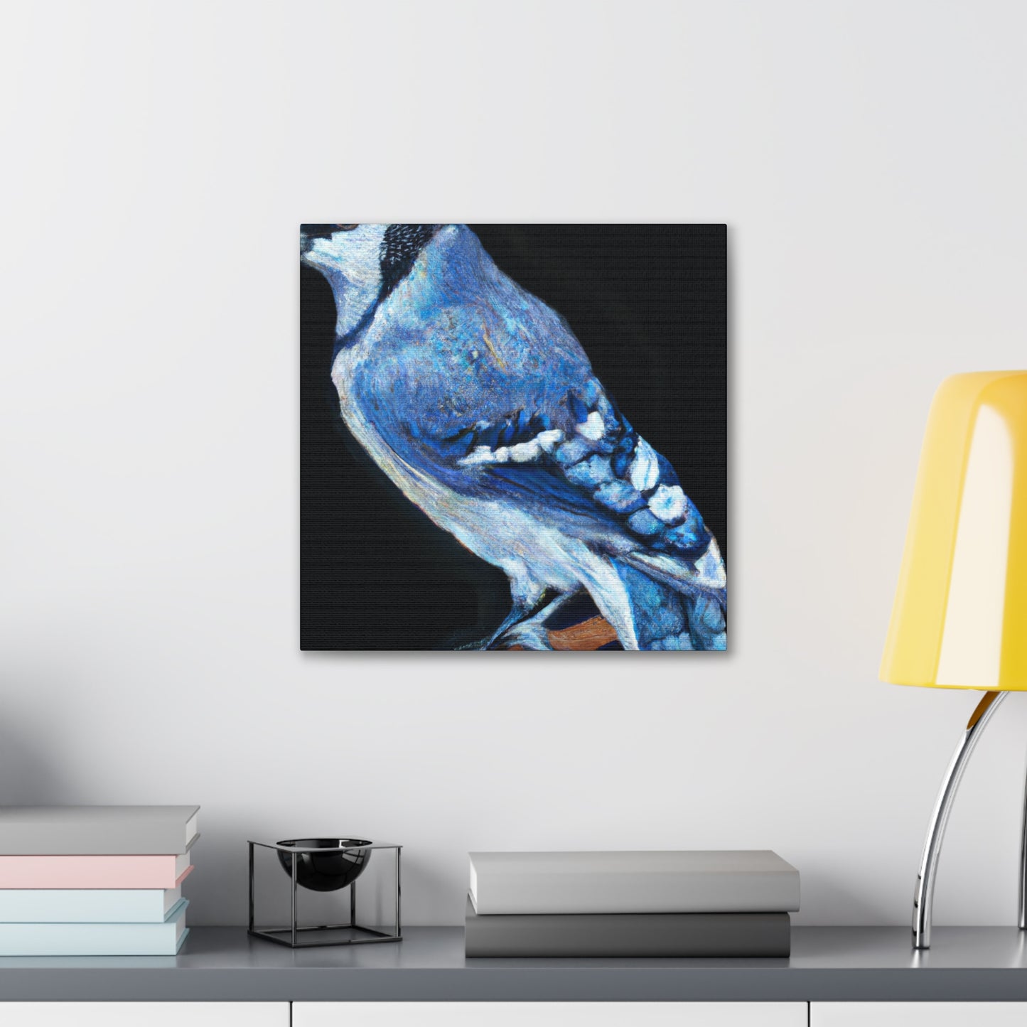 "Blue Jay in Realism" - Canvas