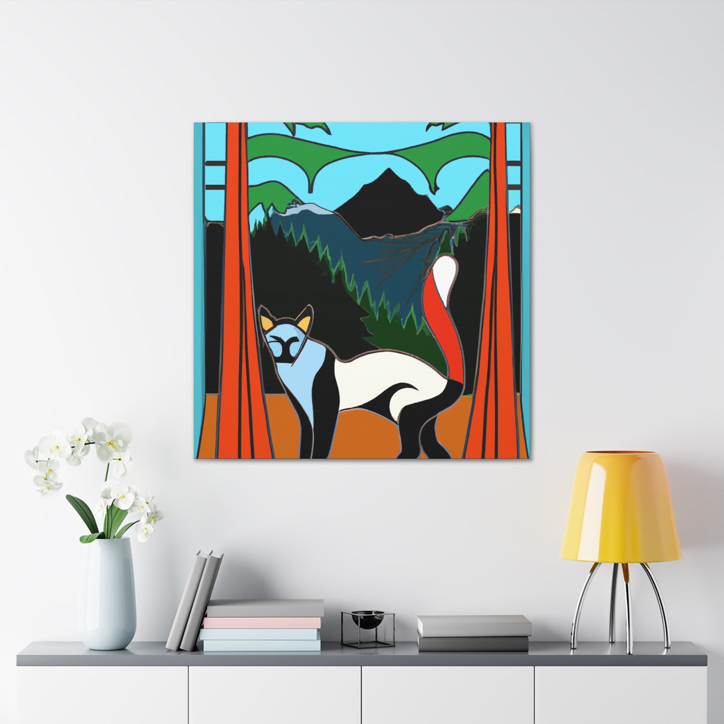 "Marten under the Moonlight" - Canvas