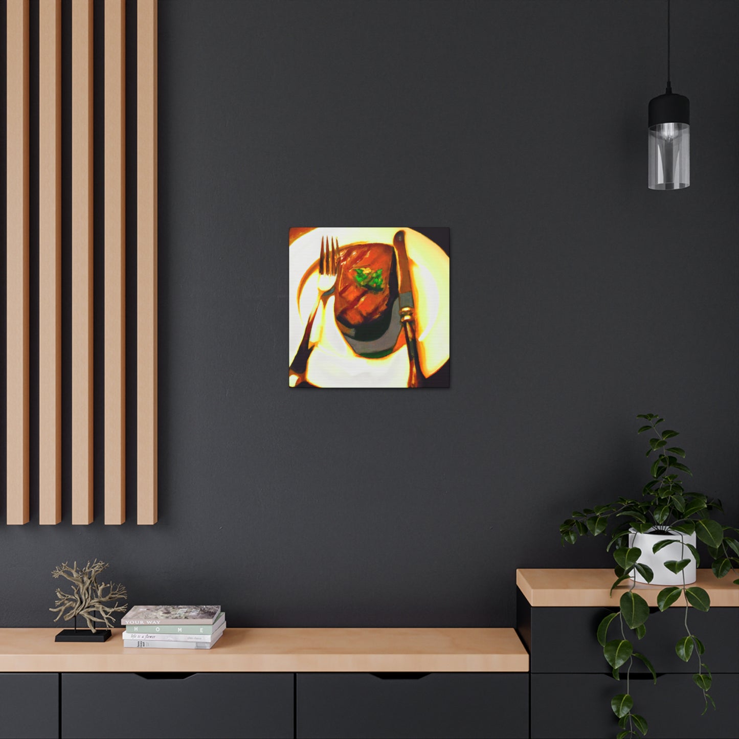 "Steak Sizzling Supremacy" - Canvas