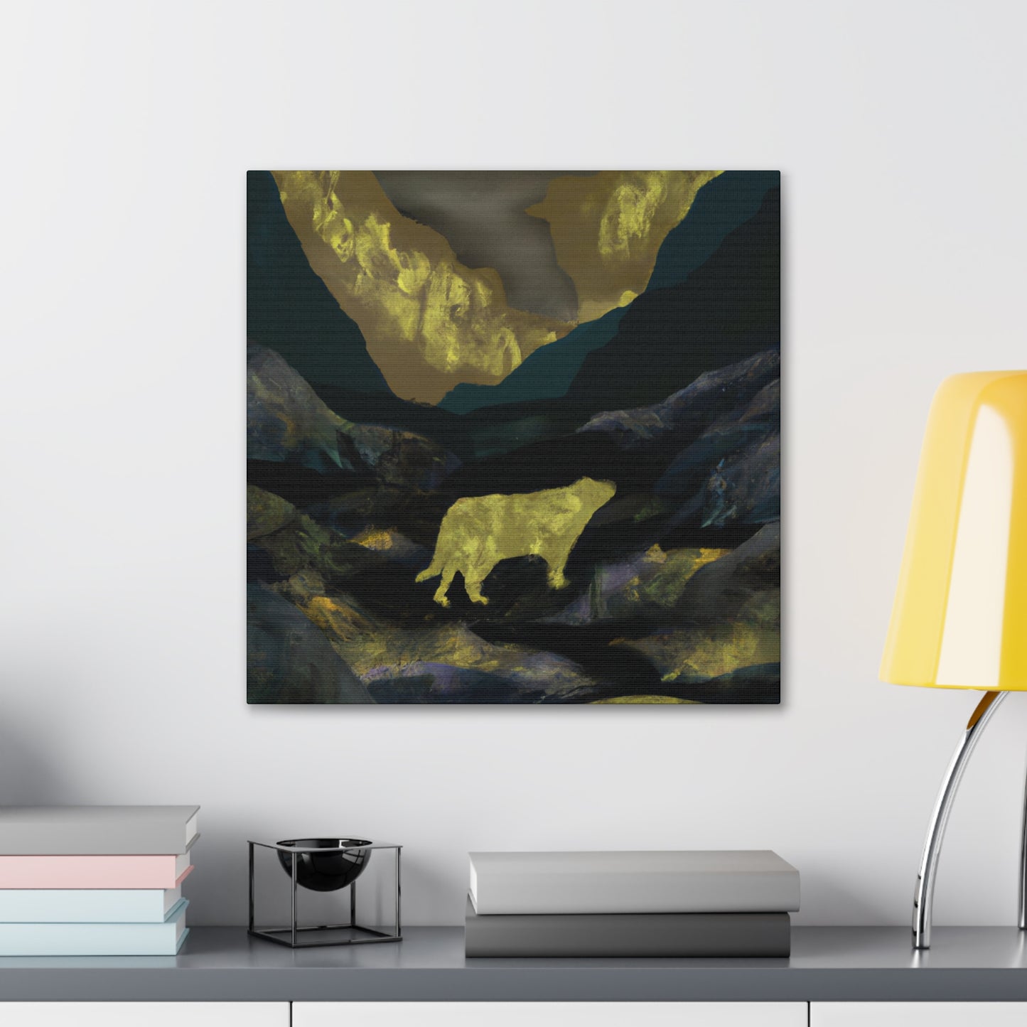 Cougar Art Abstract - Canvas