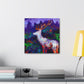 "Deer in the Forest" - Canvas