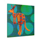 Kangaroo in Abstract - Canvas