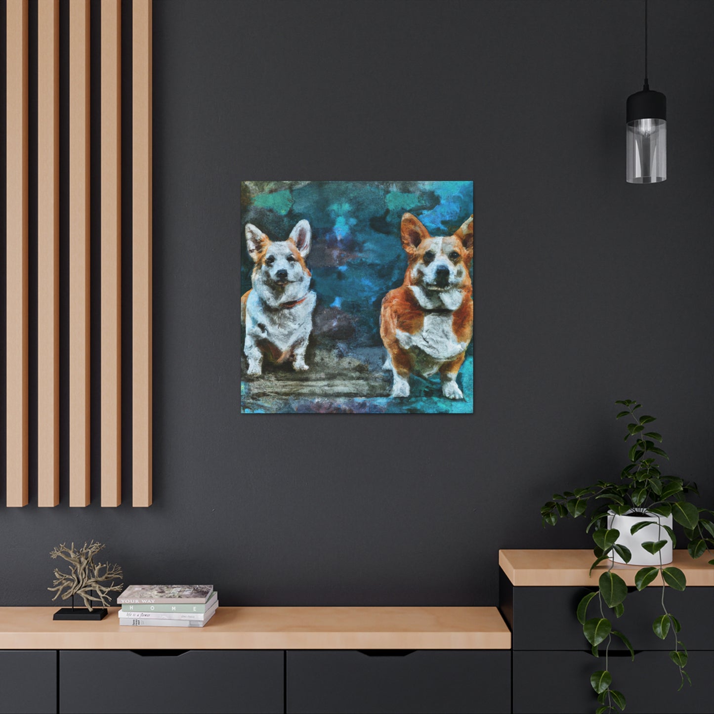 "Corgis At Playtime" - Canvas