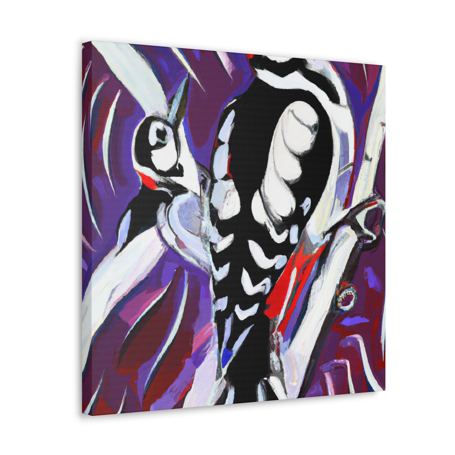 Downy Woodpecker Dreaming - Canvas