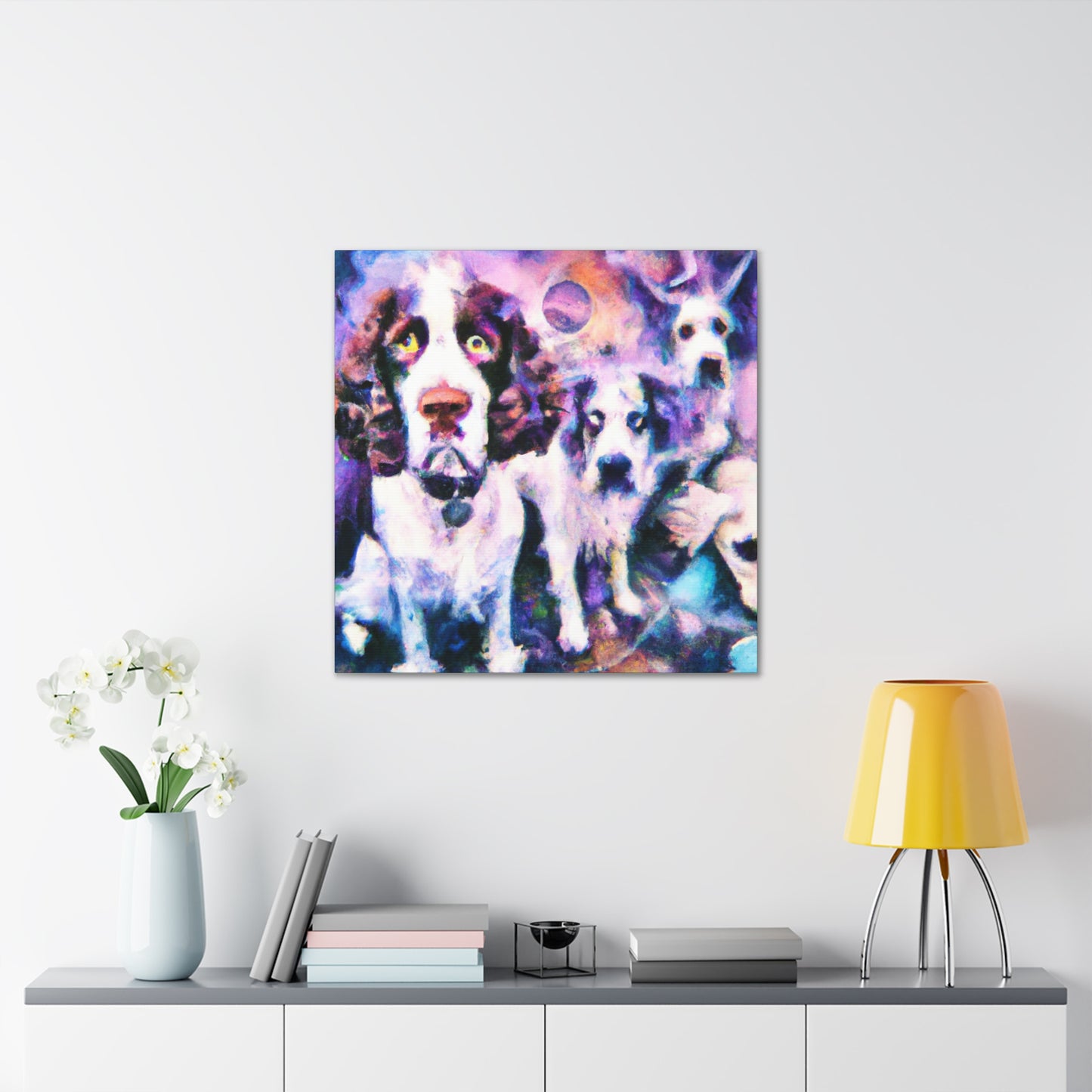 "Eccentric Springer Smiles" - Canvas