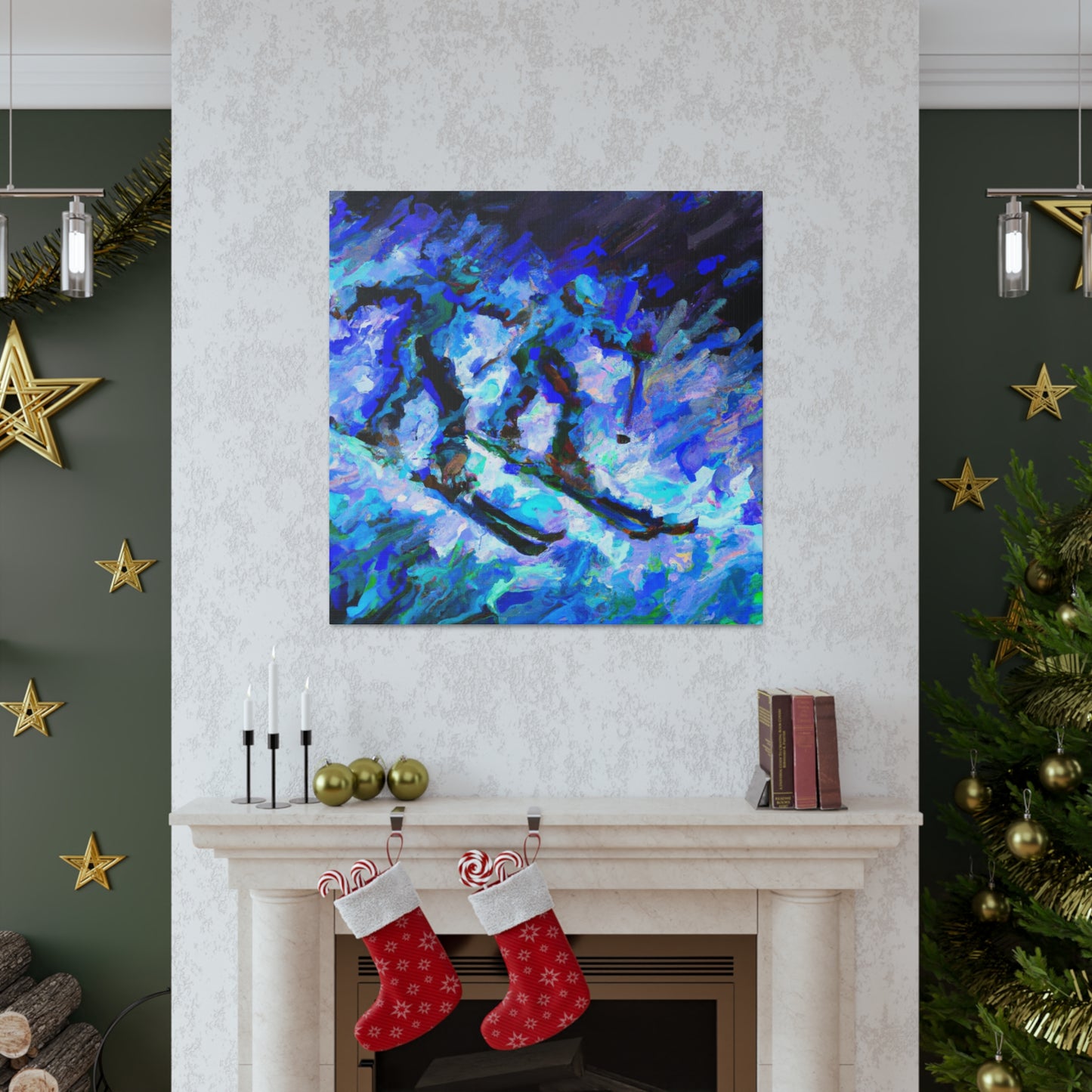 Skiing in Impressionism - Canvas